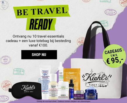 Reis in stijl! Ontvang een gratis totebag met 10 travel essentials bij besteding vanaf €100.