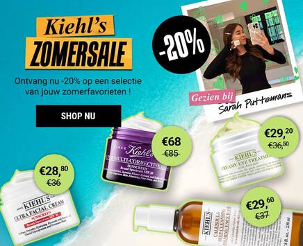 KIEHL'S SUMMER SALES.Ontvang nu -20% op een selectie van onze bestseller zomerfavorieten ! ​SHOP NU