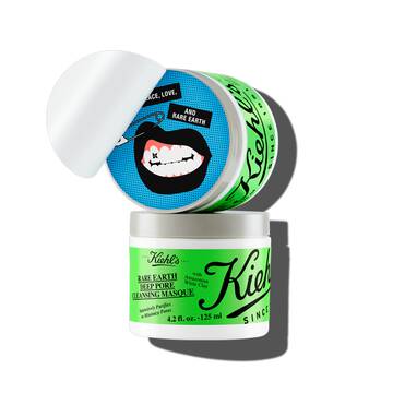 Two stacked jars of Rare Earth Deep Pore Cleansing Masque in limited-edition packaging