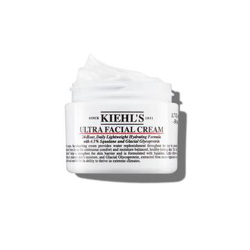 Photo du pot ouvert de la creme Ultra Facial Cream Kiehl's