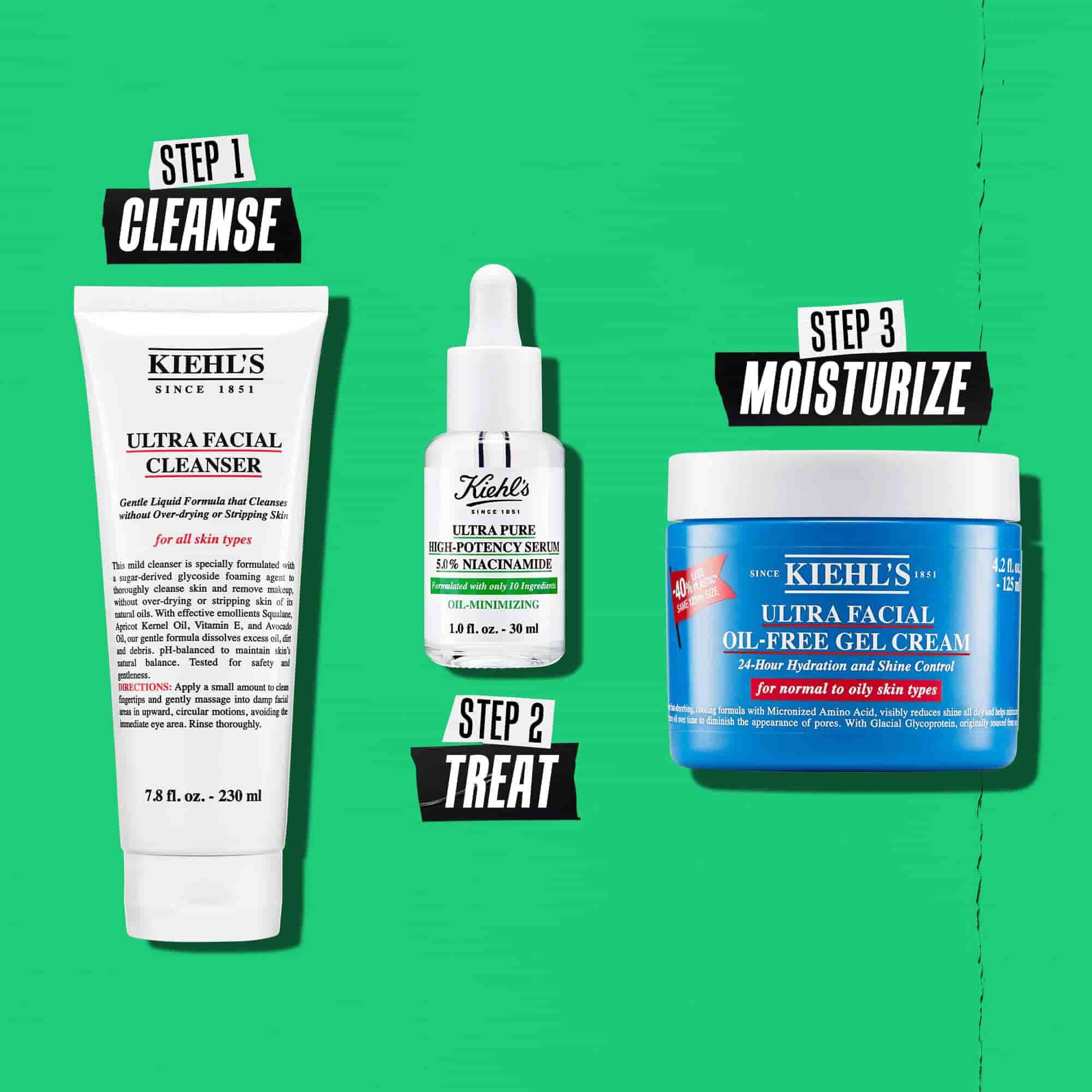Illustration de la routine du Serum Ultra Pure Kiehl's