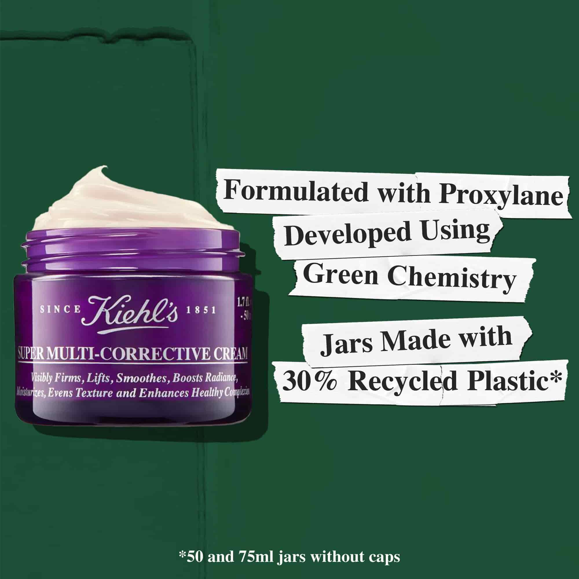 Formule avec du Proxylane issu de la chimie verte - les pots sont composes a 30 % de plastique recycle