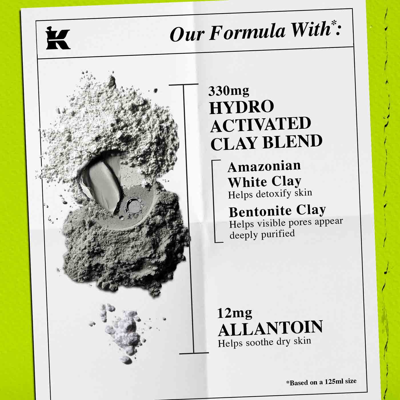 Ingredienten van Kiehl's Rare Earth Deep Pore Cleansing Masque - witte klei uit het Amazonegebied, Aloe Barbadensis