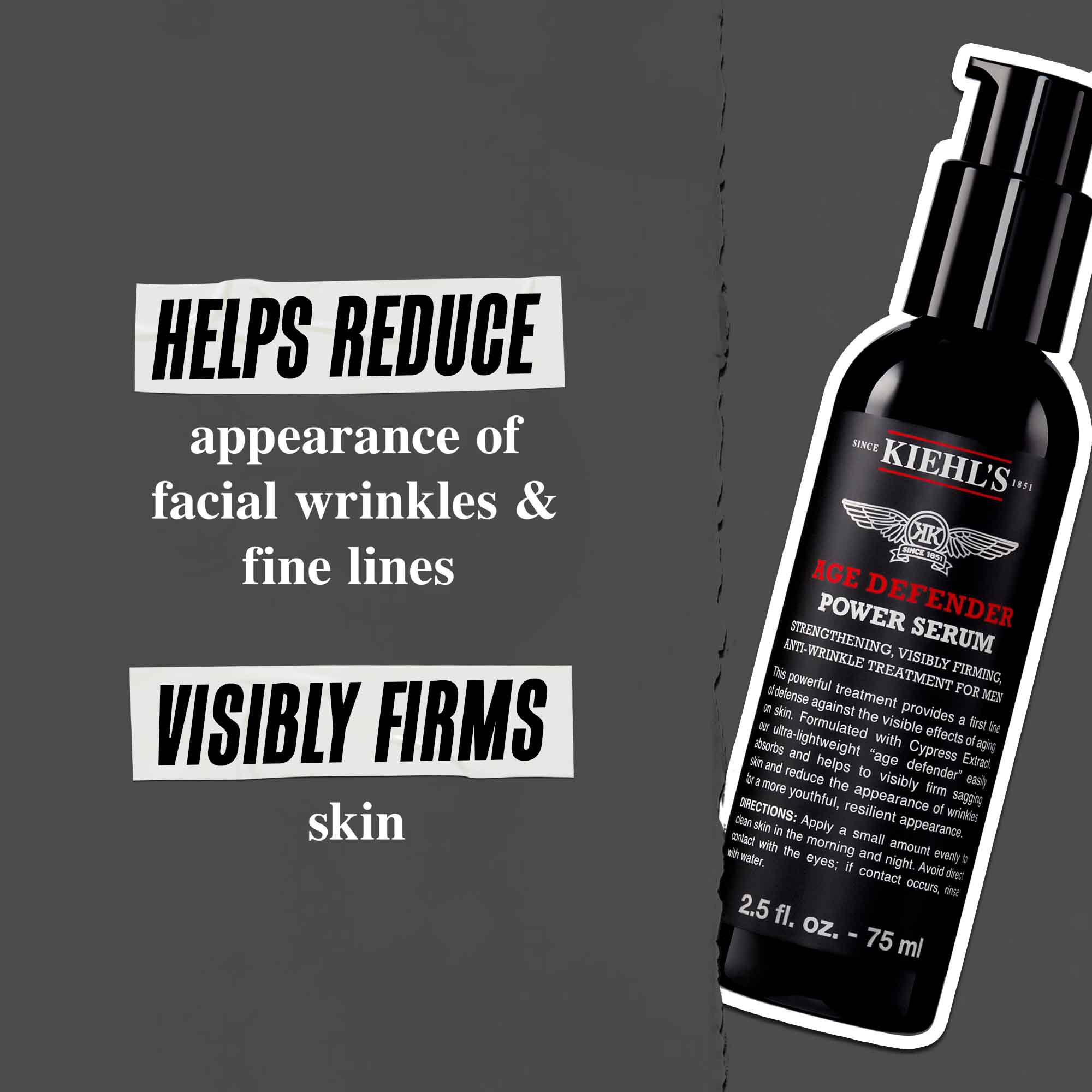 Age Defender Power Serum: helpt rimpels en fijne lijntjes te verminderen, verstevigt de huid zichtbaar.
