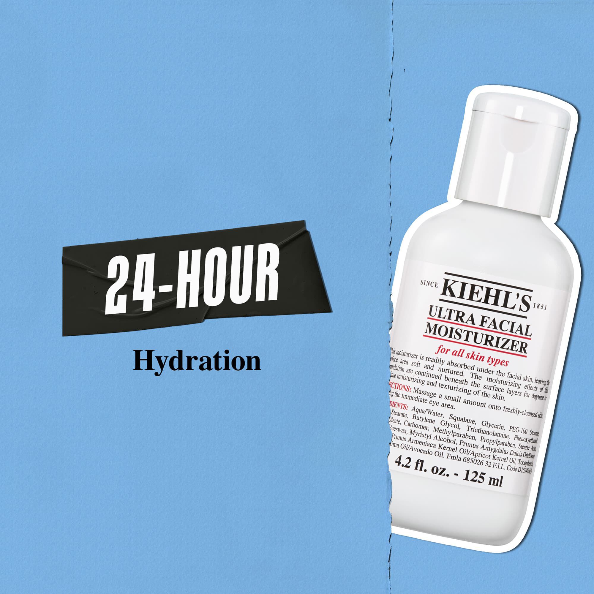 Kiehl's Ultra Facial Moisturizer biedt 24 uur hydratatie