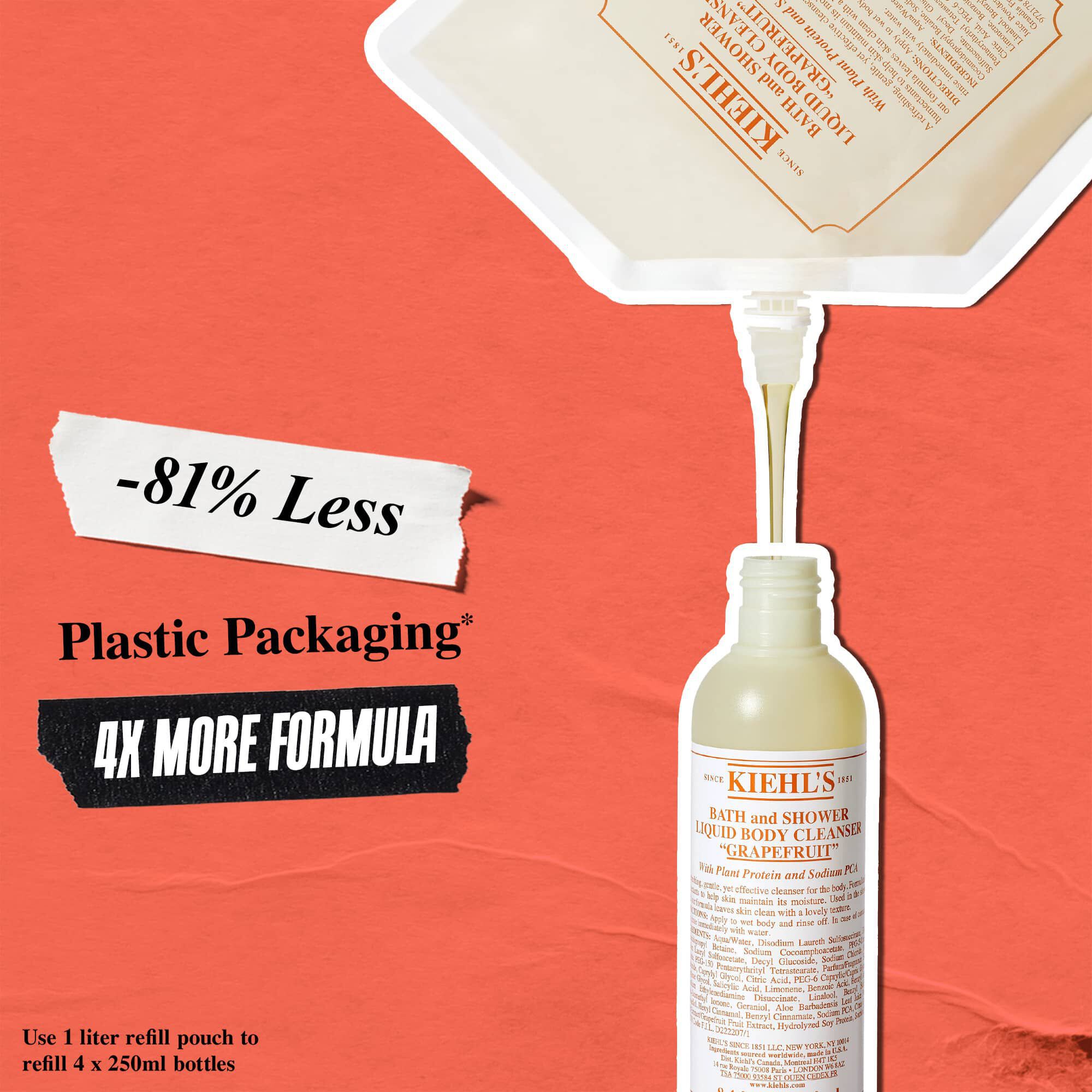 Milieuvriendelijke navulverpakking van Kiehl's Grapefruit Liquid Body Cleanser