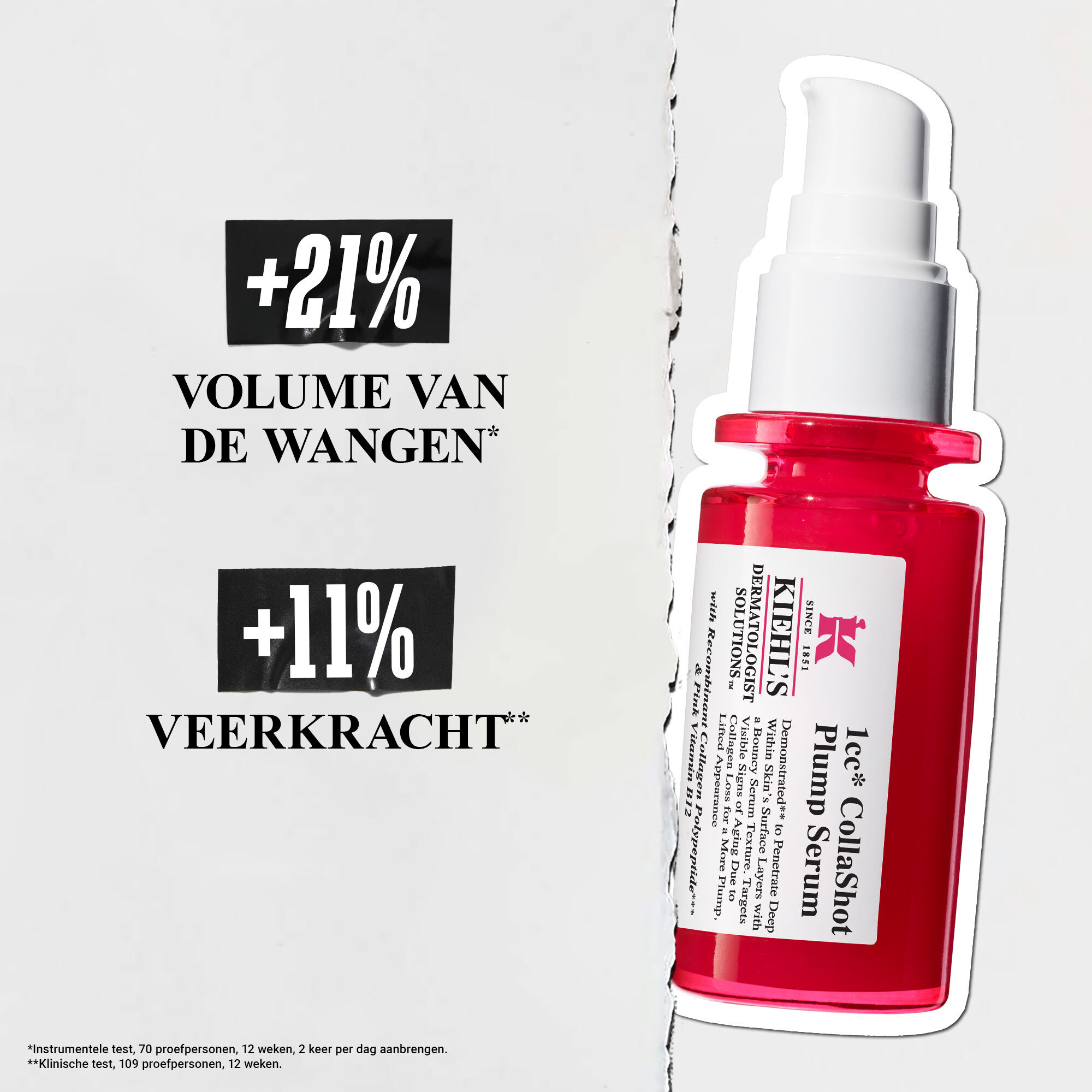 CollaShot Plump Serum, Gezichtsserum met Collageen Peptiden voor een gelifte, voller uitziende huid